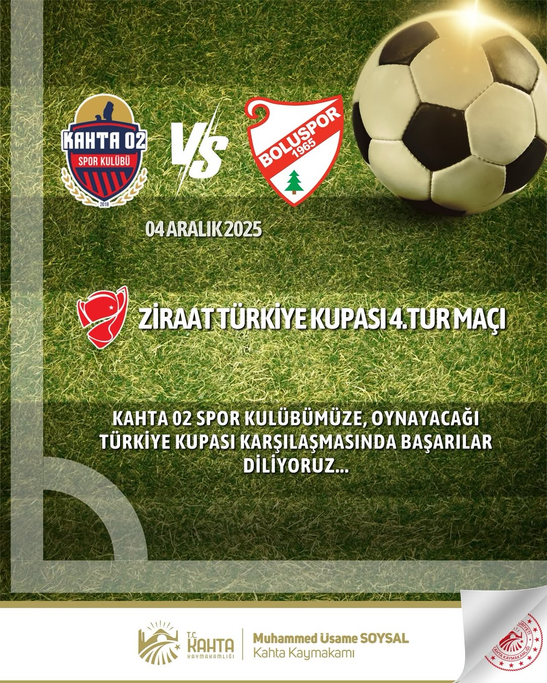 Kahta 02 Spor - Boluspor Maçı Heyecanı