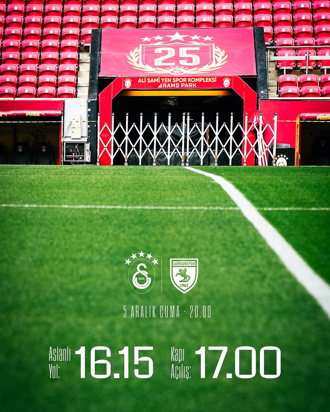 Galatasaray'ın Samsunspor Maçı için Stadyum Bilgileri