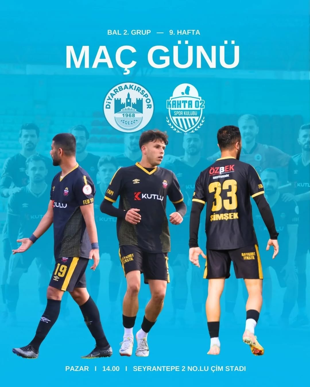 Kahta02 Spor Takımına Destek! Bölgesel Amatör Lig 9. Hafta Maç Detayları