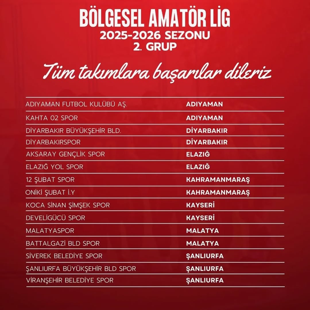 Adıyaman ve Kahta Takımlarına Başarılar Dileriz