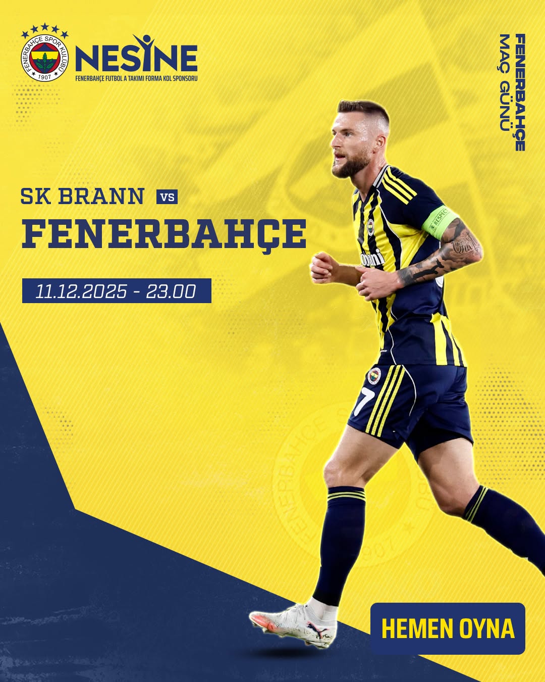 Fenerbahçe Avrupa’da Galibiyet İçin Sahada, Heyecan Nesine’de!