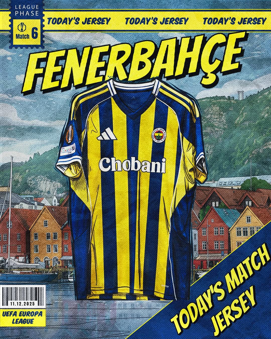 Fenerbahçe'nin Adidas ve Fenerium İş Birliğiyle Hazırladığı Çubuklu Forma Sahada!