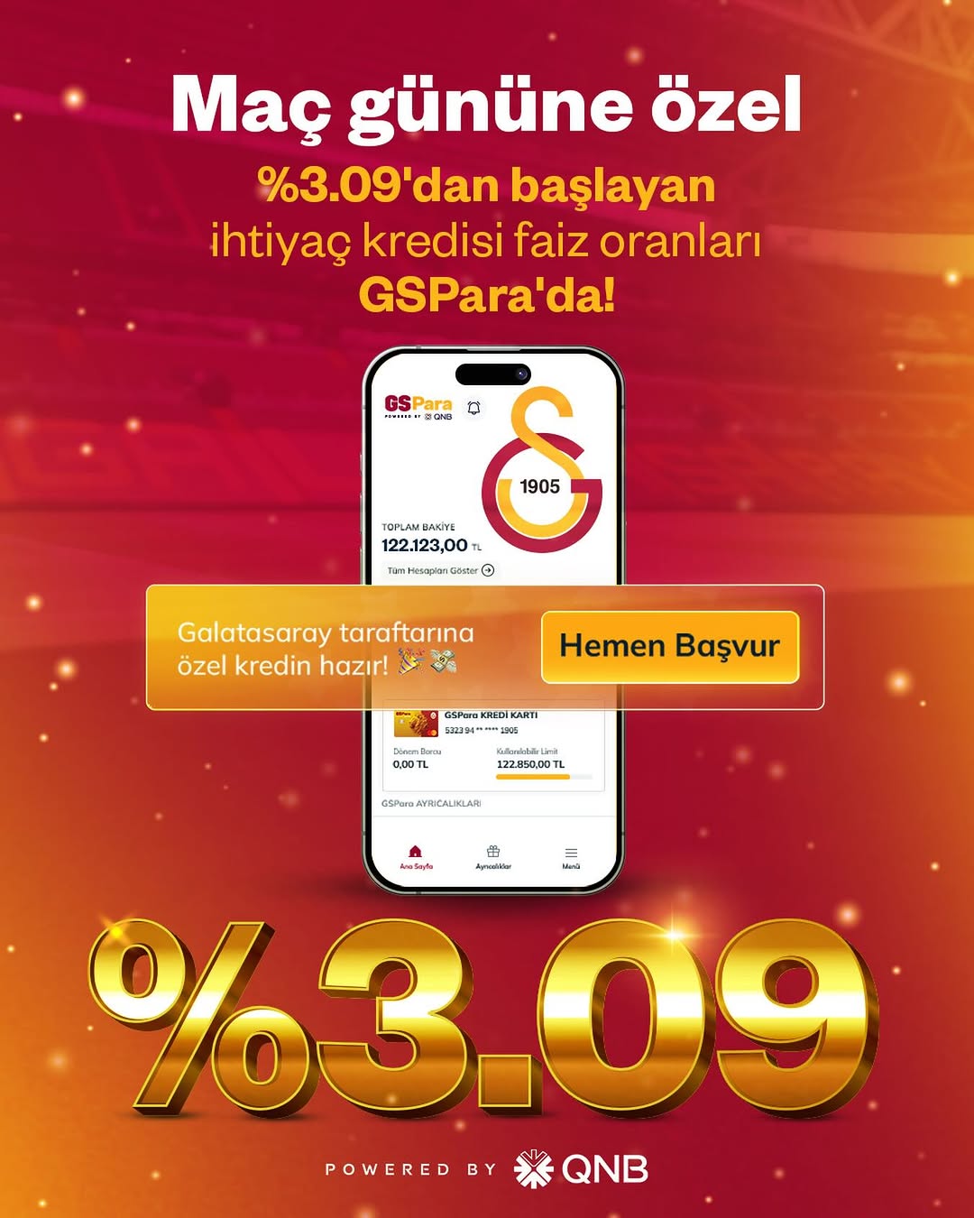 Galatasaray Ihtiyaç Kredisi Kampanyası!