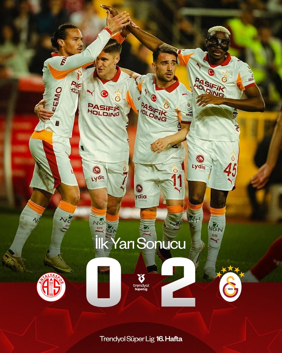 Galatasaray Deplasmanda H. Antalyaspor'u 2-0 Yendi
