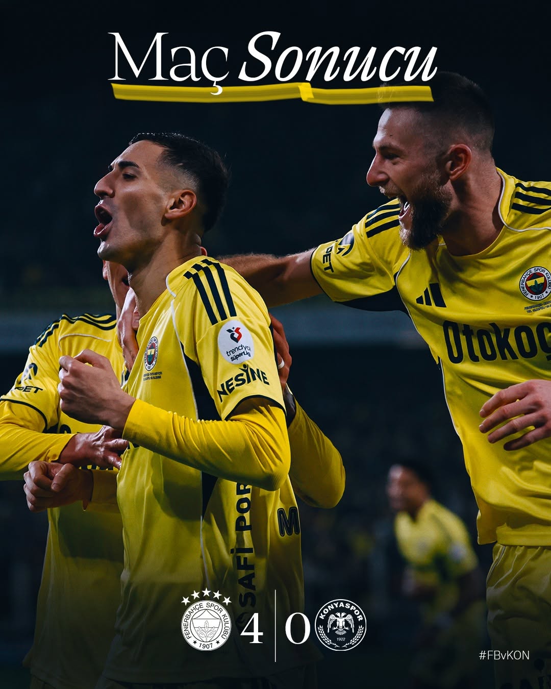 Fenerbahçe, 3 Puanı 4 Golle Alarak Kazandı!