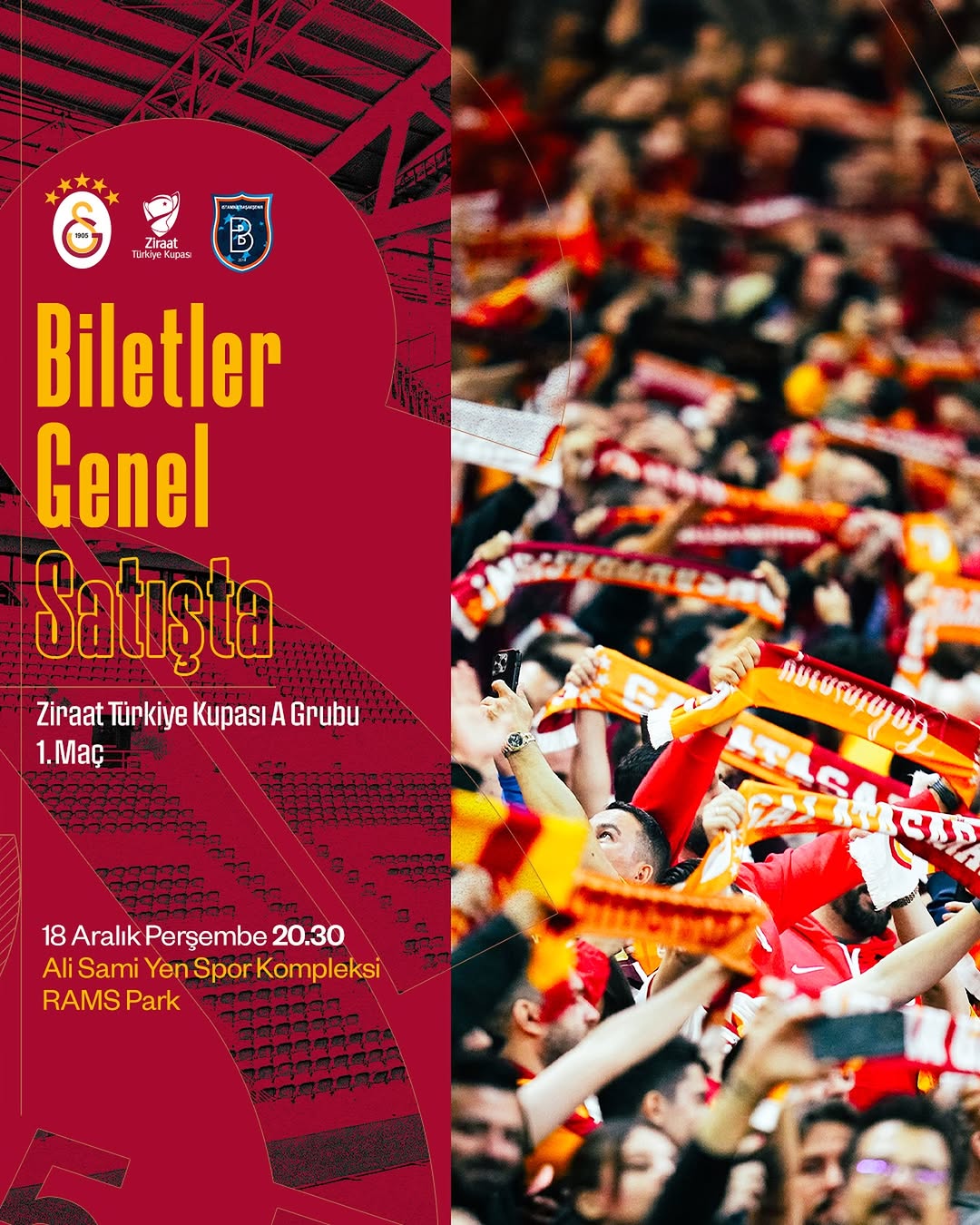 Galatasaray, Ziraat Türkiye Kupası'nda Başakşehir'i Konuk Ediyor