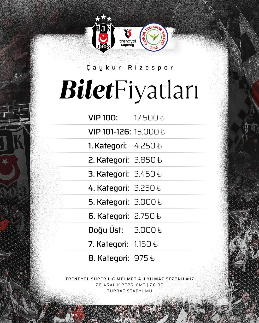 Beşiktaş Çaykur Rizespor Maçı Biletleri Hakkında Bilgilendirme
