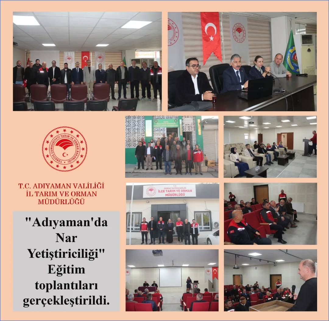 Adıyaman Tarım ve Orman İl Müdürlüğü'nden Nar Yetiştiriciliği Eğitim Toplantıları