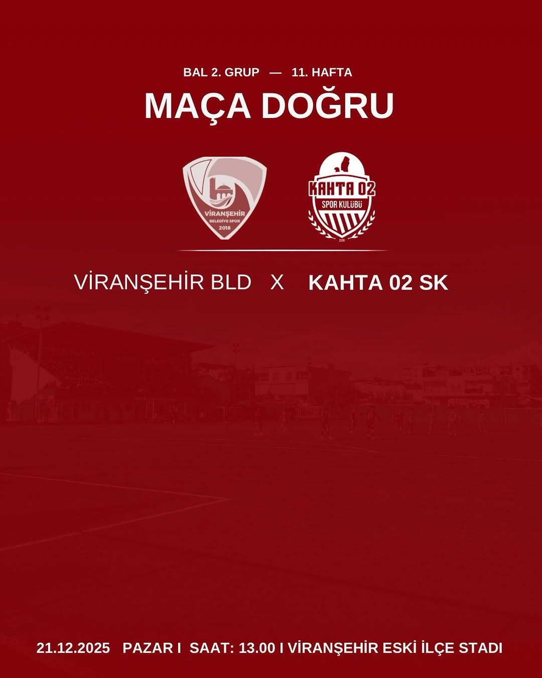 Kahta02 Spor Kulübü Bölgesel Amatör Lig 11. Hafta Maçı Hakkında Paylaşım Yaptı