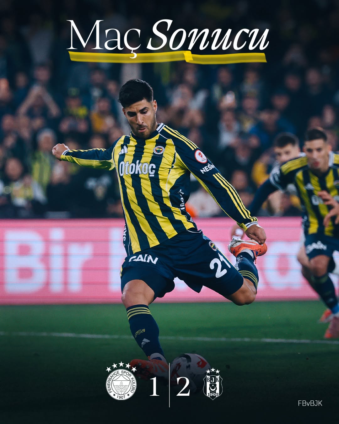 Fenerbahçe 1-2 Beşiktaş Maç Sonucu