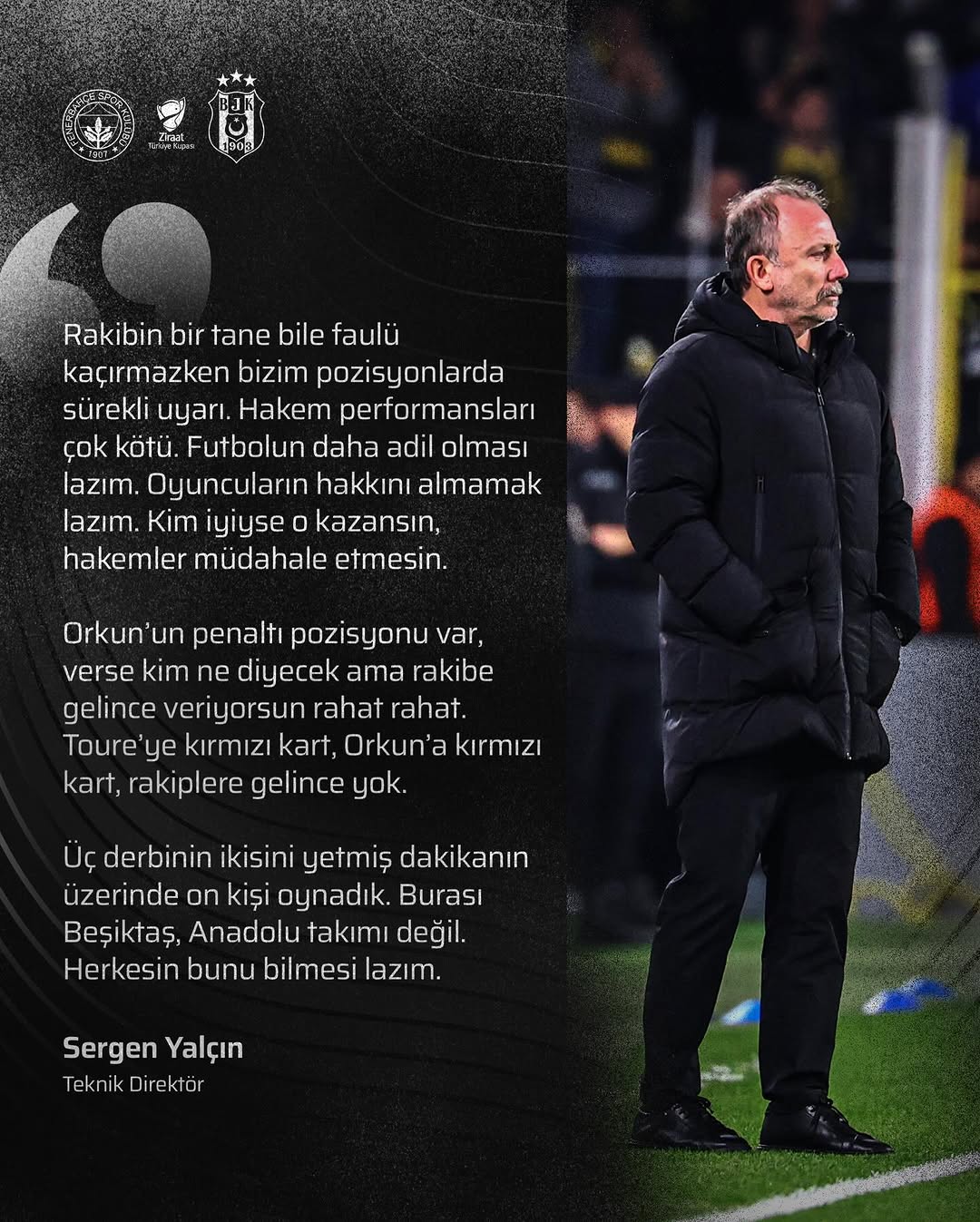 Sergen Yalçın'dan Fenerbahçe Maçı Değerlendirmesi