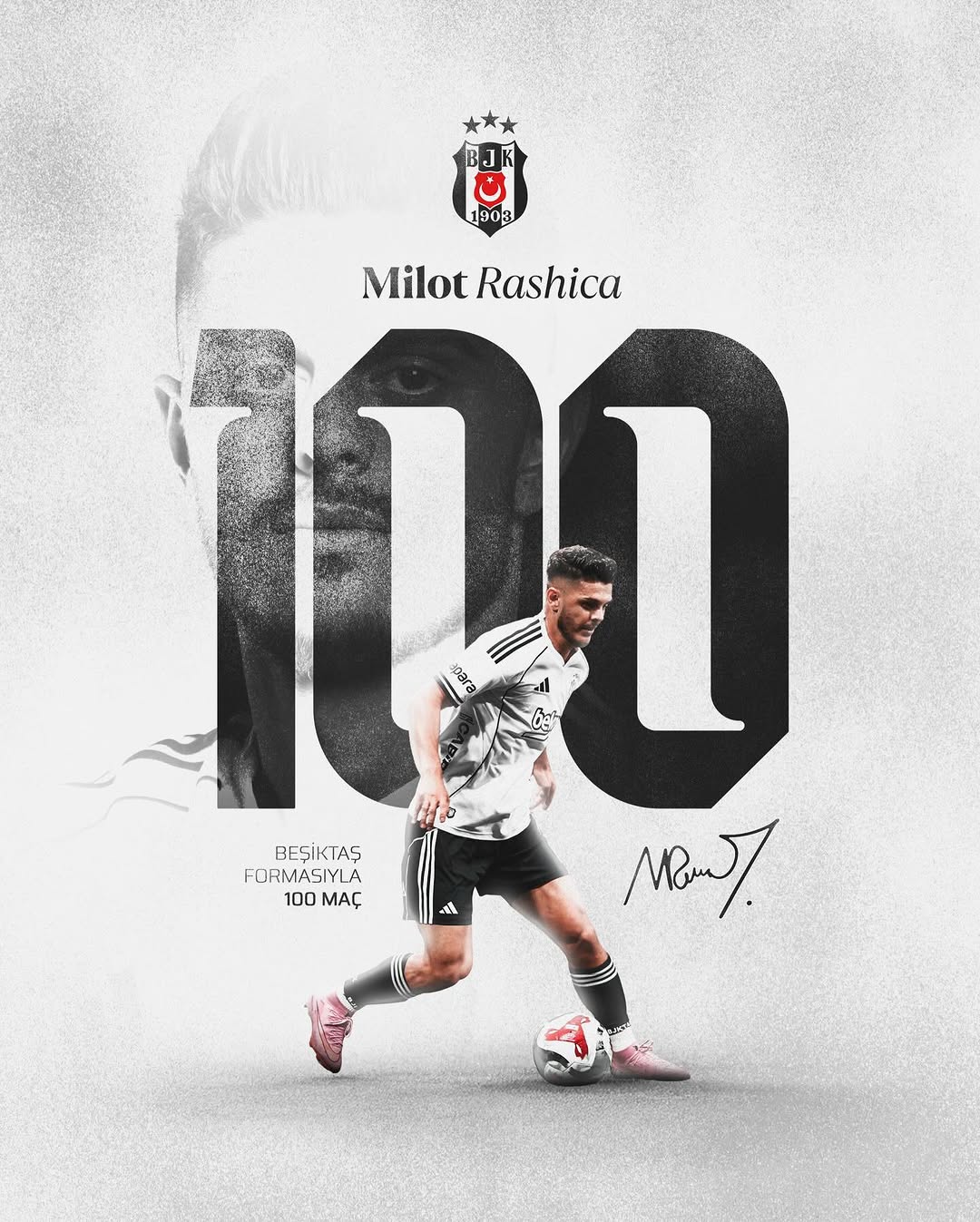 Beşiktaş JK Resmi Instagram Hesabı'ndan Müthiş Milestone: 100. Maç!