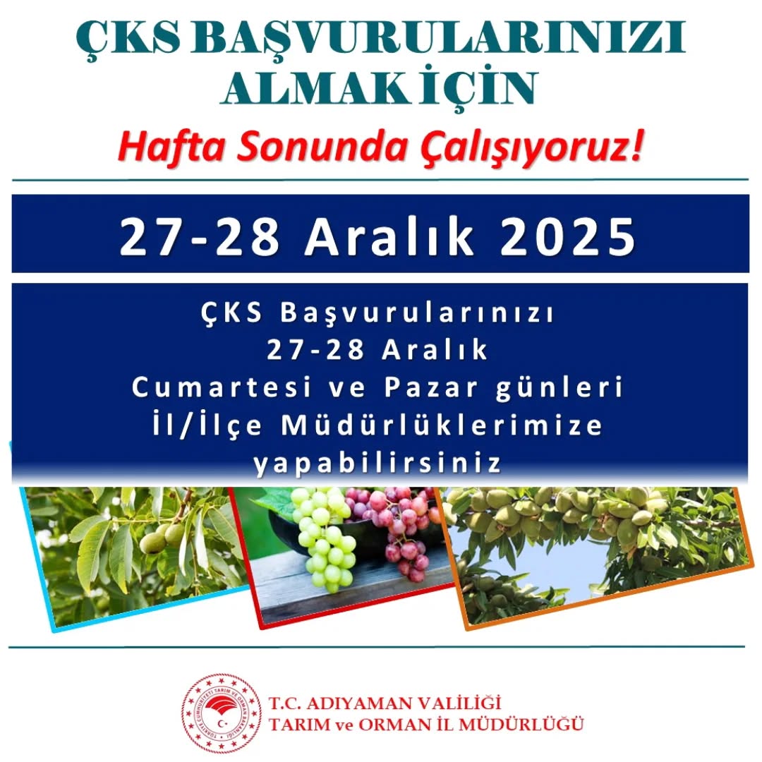 ÇKS Başvuruları için Son Tarih 27-28 Aralık!