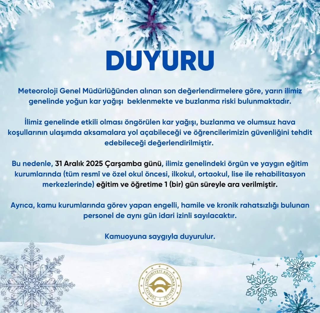 Kahta Belediyesi Yoğun Kar Yağışı için Tedbir Aldı