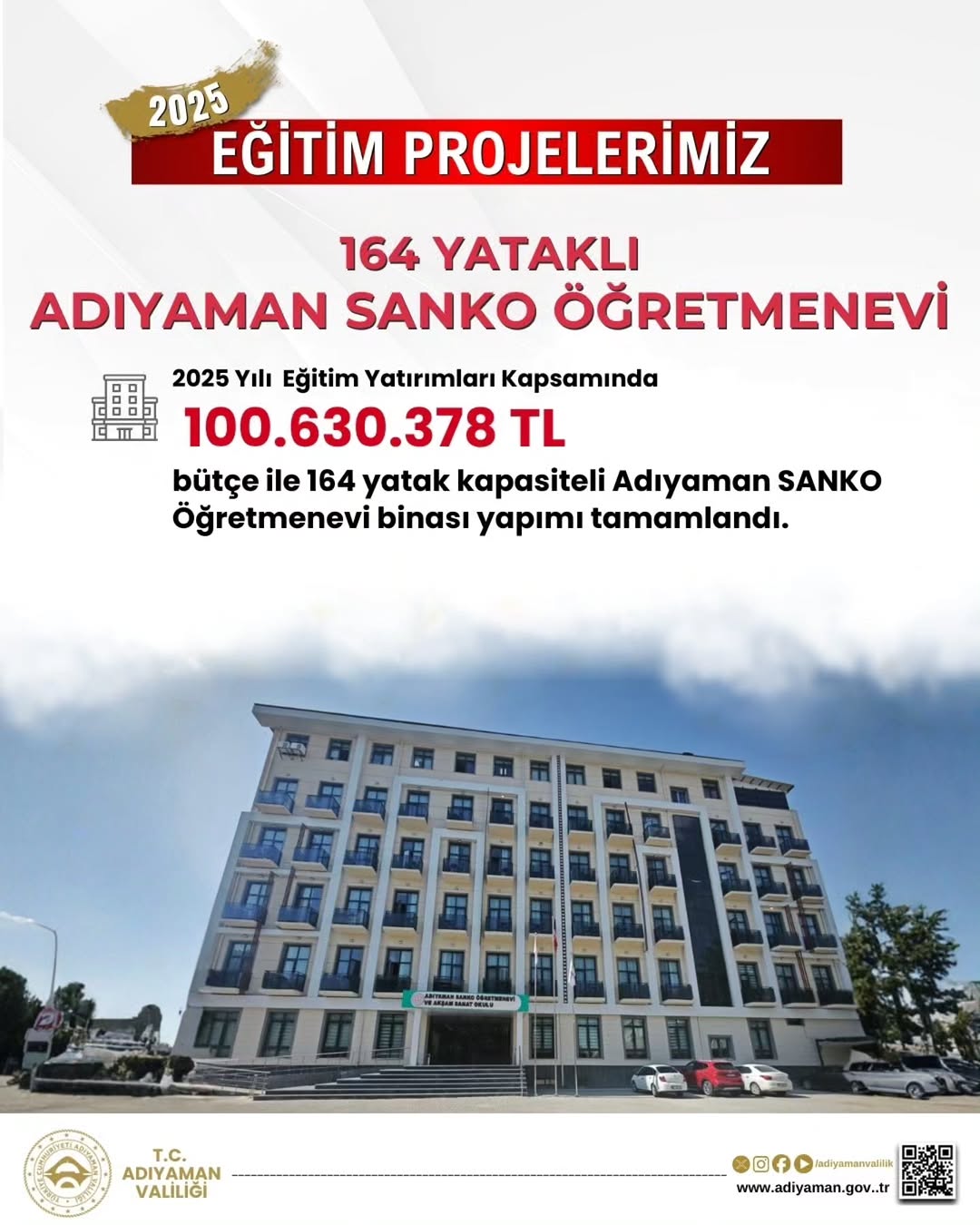 Adıyaman Valiliği'nden Eğitim Yatırımı Açıklaması