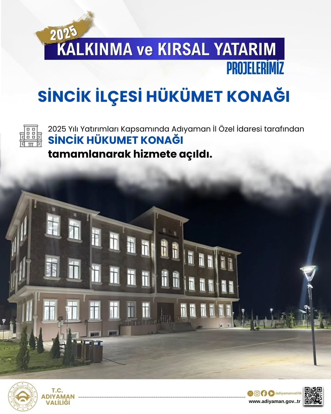 Sincik İlçesine Modern Hükümet Konağı Hizmete Açıldı!