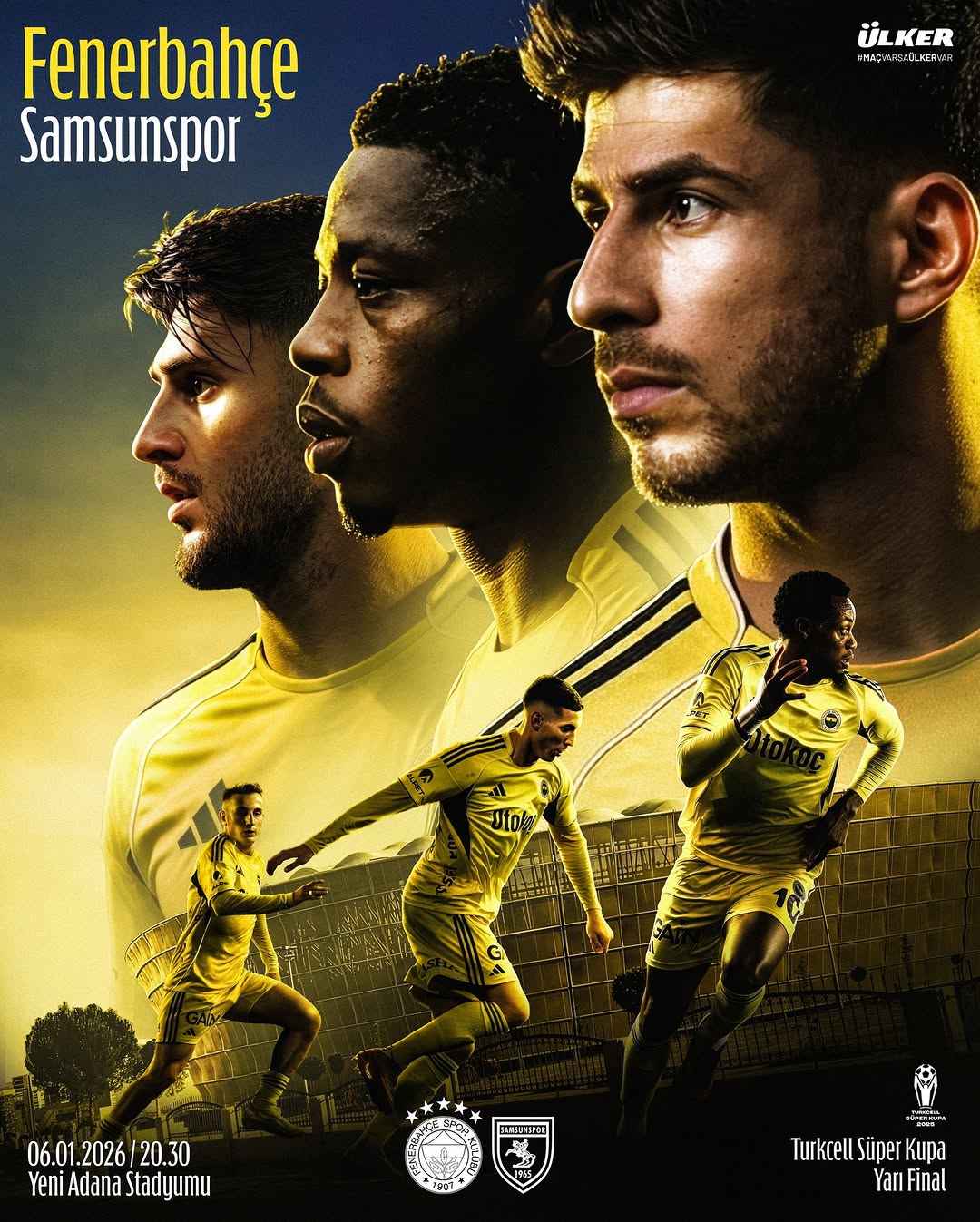 Fenerbahçe, Turkcell Süper Kupa Yarı Finalinde Samsunspor ile Karşılaşacak