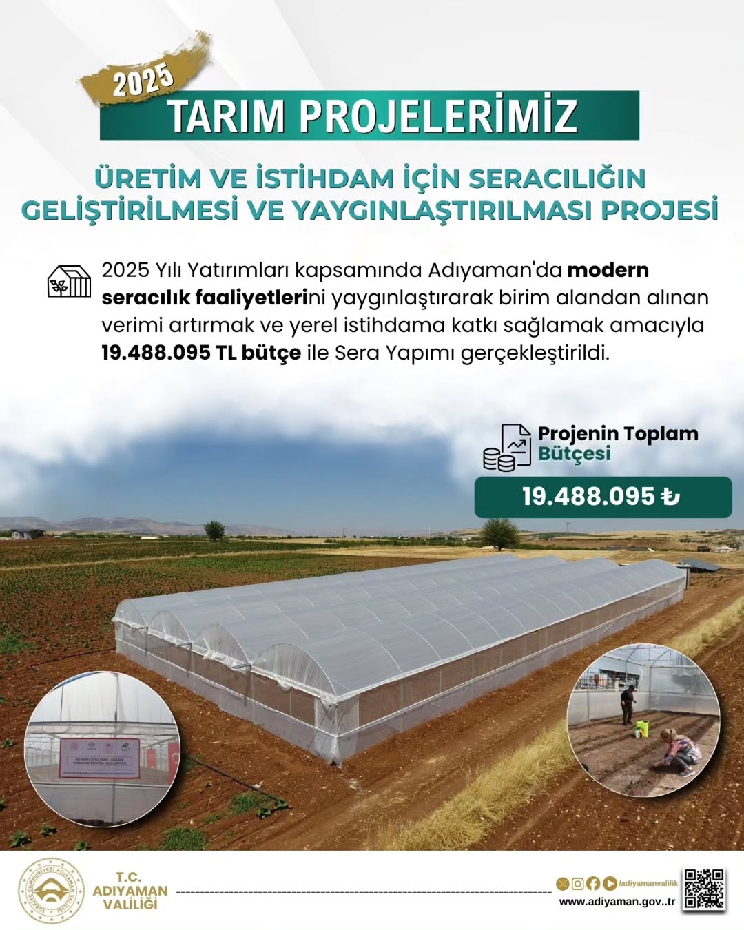 Adıyaman’da Seracılıkla Üretim Artıyor, İstihdam Güçleniyor!