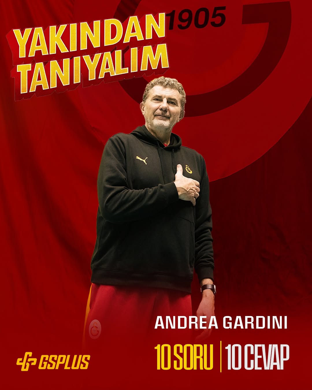Galatasaray HDI Sigorta Erkek Voleybol Takımı Başantrenörü Andrea Gardini GSPlus'ta!
