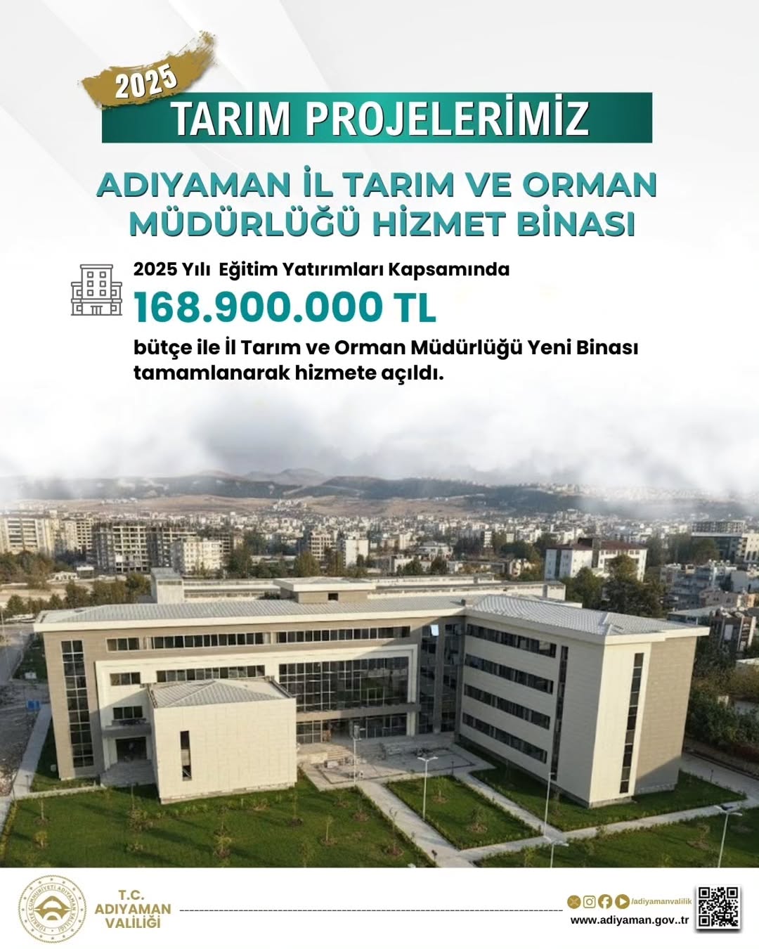 Adıyaman Tarım ve Orman İl Müdürlüğü Yeni Hizmet Binası Hizmete Açıldı