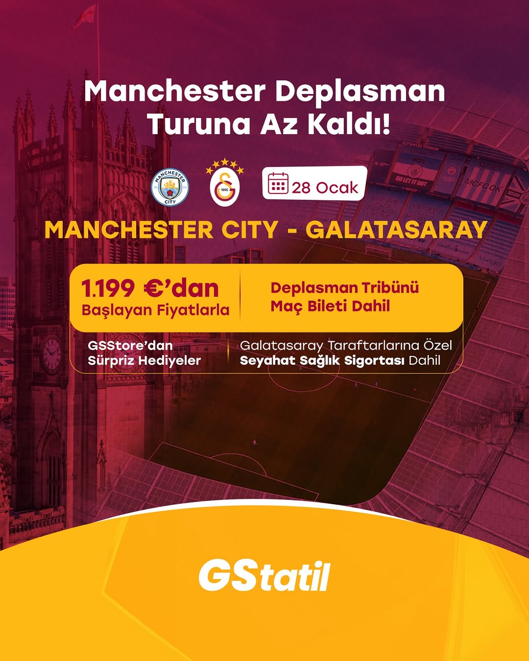 Galatasaray Manchester City Deplasman Turuna Hazırlanıyor!
