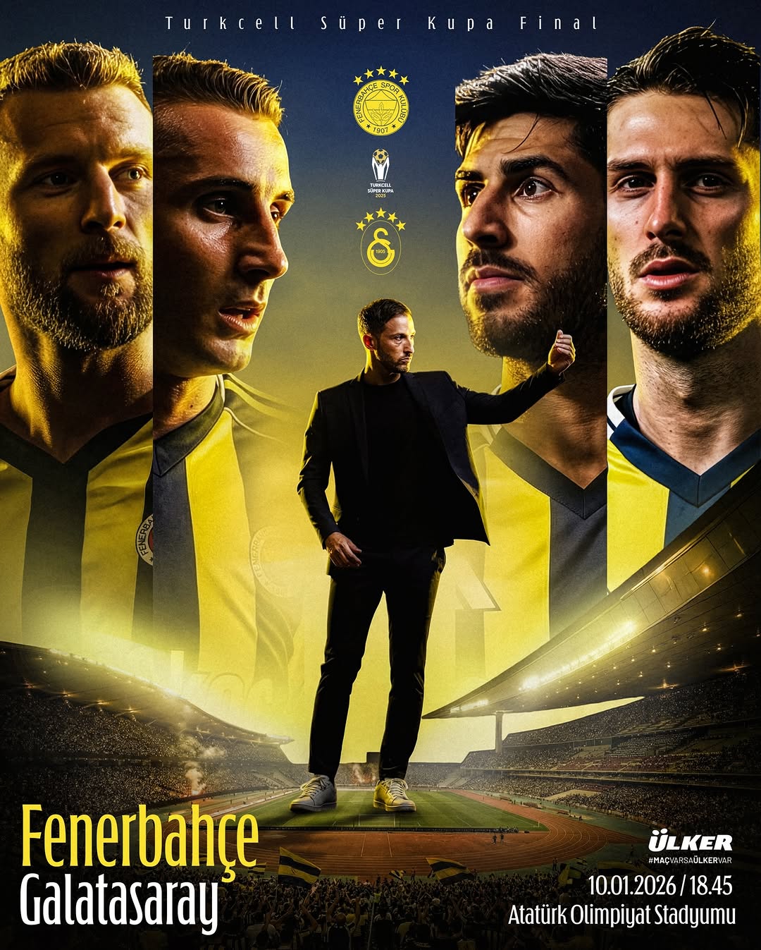 Fenerbahçe - Galatasaray Süper Kupa Maçı 10 Ocak'ta Atatürk Olimpiyat Stadyumu'nda