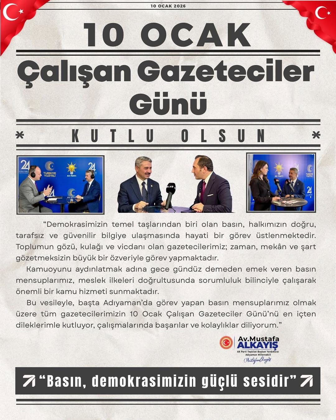 Demokrasimizin Temel Taşlarından Birisi Olan Basın