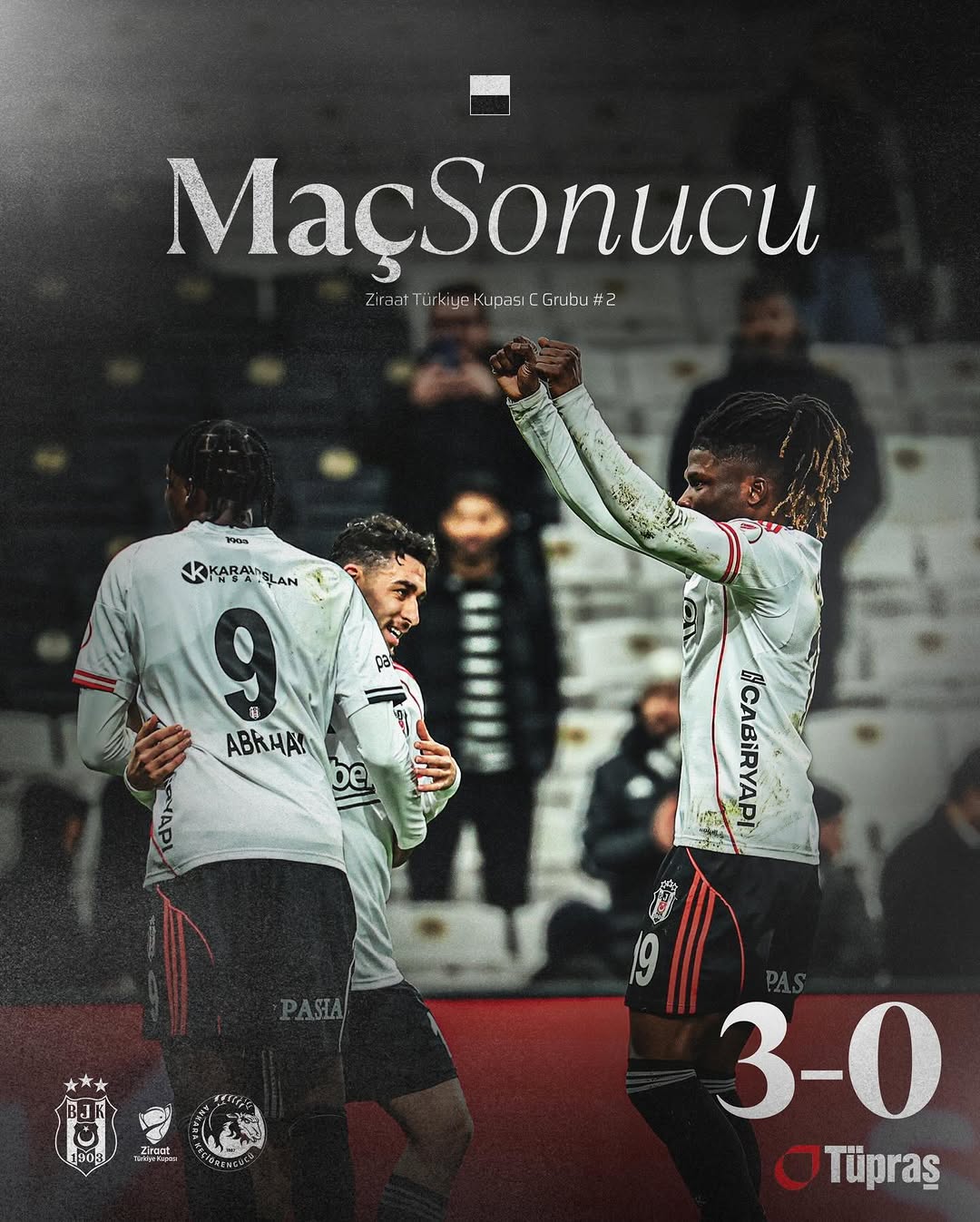 Beşiktaş, Ziraat Türkiye Kupası'nda 2. turda da galip geldi