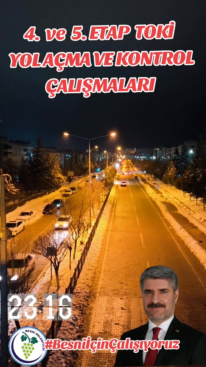 Besni Belediyesi'nin 4. ve 5. Etap TOKİ Konutlarındaki Kar Mücadelesi