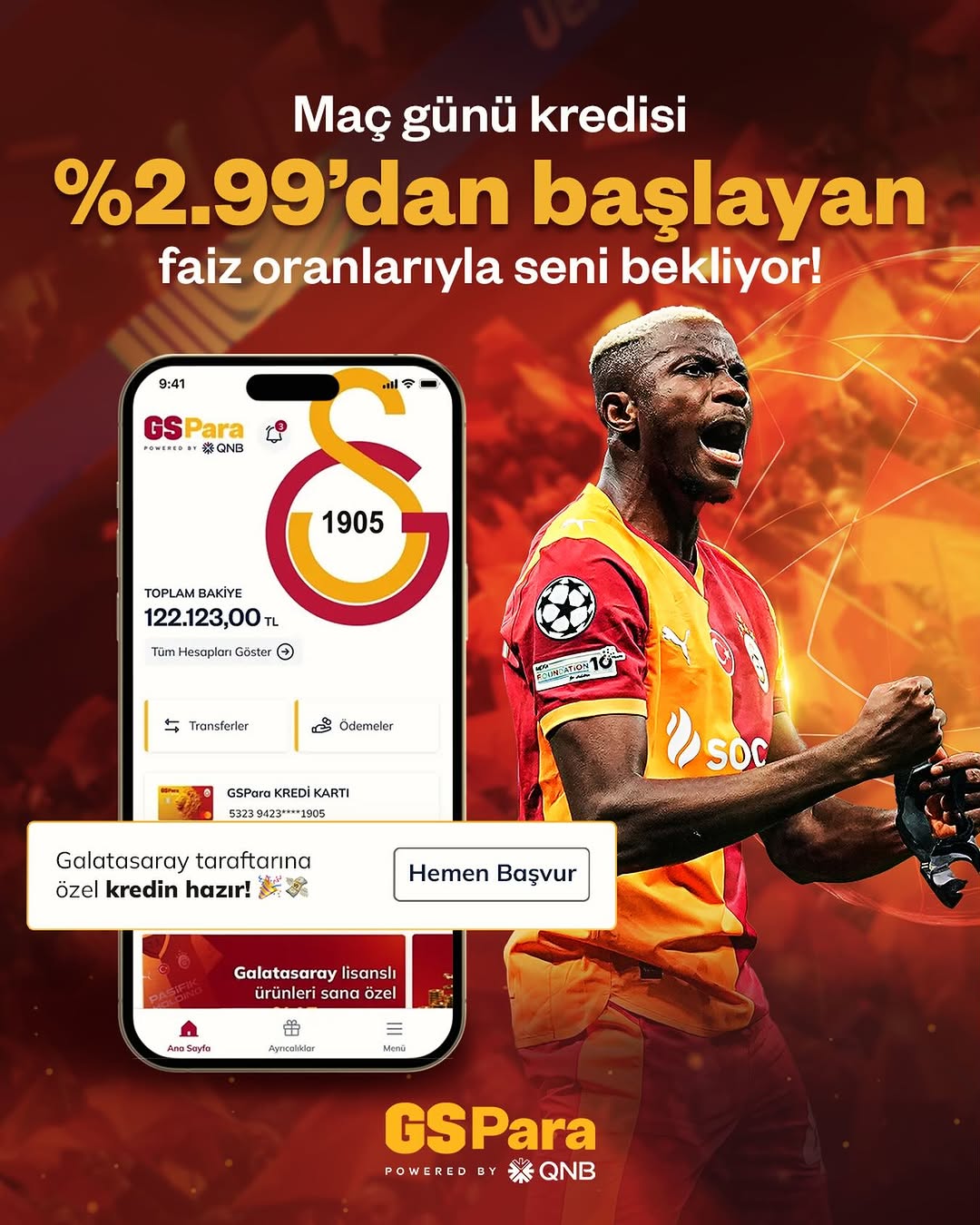 Galatasaray'dan Şampiyonlar Ligi'ne Özel Faiz Oranlarıyla Maç Günü Kredisi Fırsatı!
