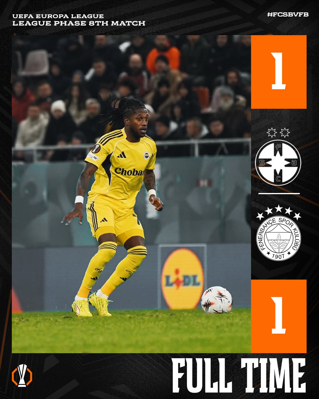 Fenerbahçe Beraberlikle Ayrıldı: FCSB 1-1 Fenerbahçe Maç Sonucu