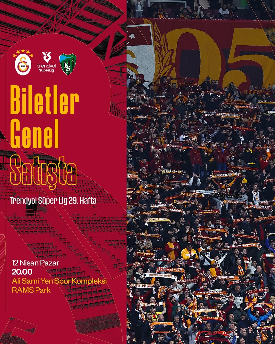 Galatasaray'ın Kocaelispor Maçı Biletleri Satışta!