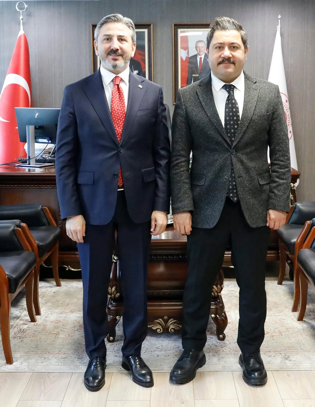 Çalışma ve Sosyal Güvenlik Bakan Yardımcısı Ahmet Aydın'dan Siirt Vali Yardımcısı Yunus Emre Bozkurtoğlu Ziyareti