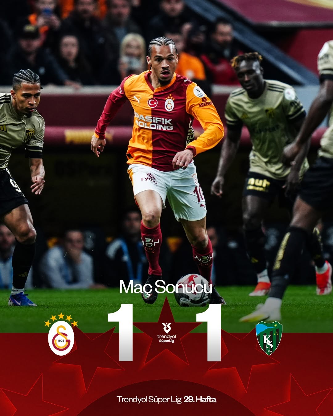 Galatasaray 1-1 Kocaelispor Maç Sonucu ve Detayları
