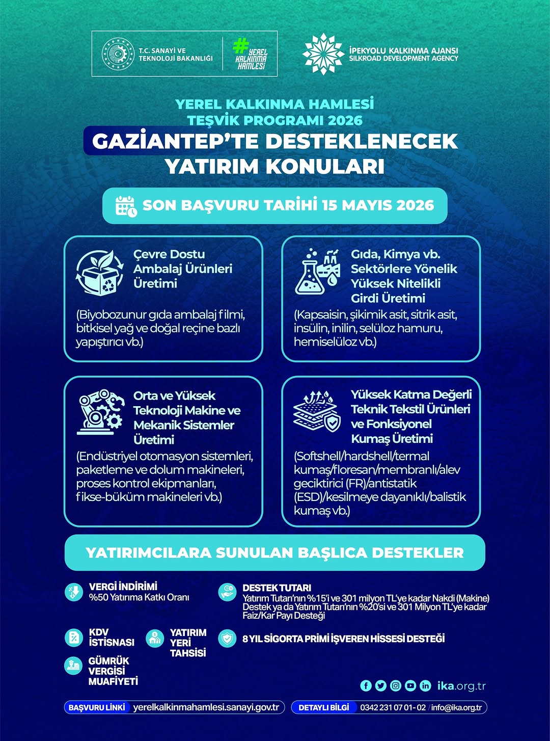 Yerel Kalkınma Hamlesi Teşvik Programı 2026 Dönemi Başvuruları Devam Ediyor