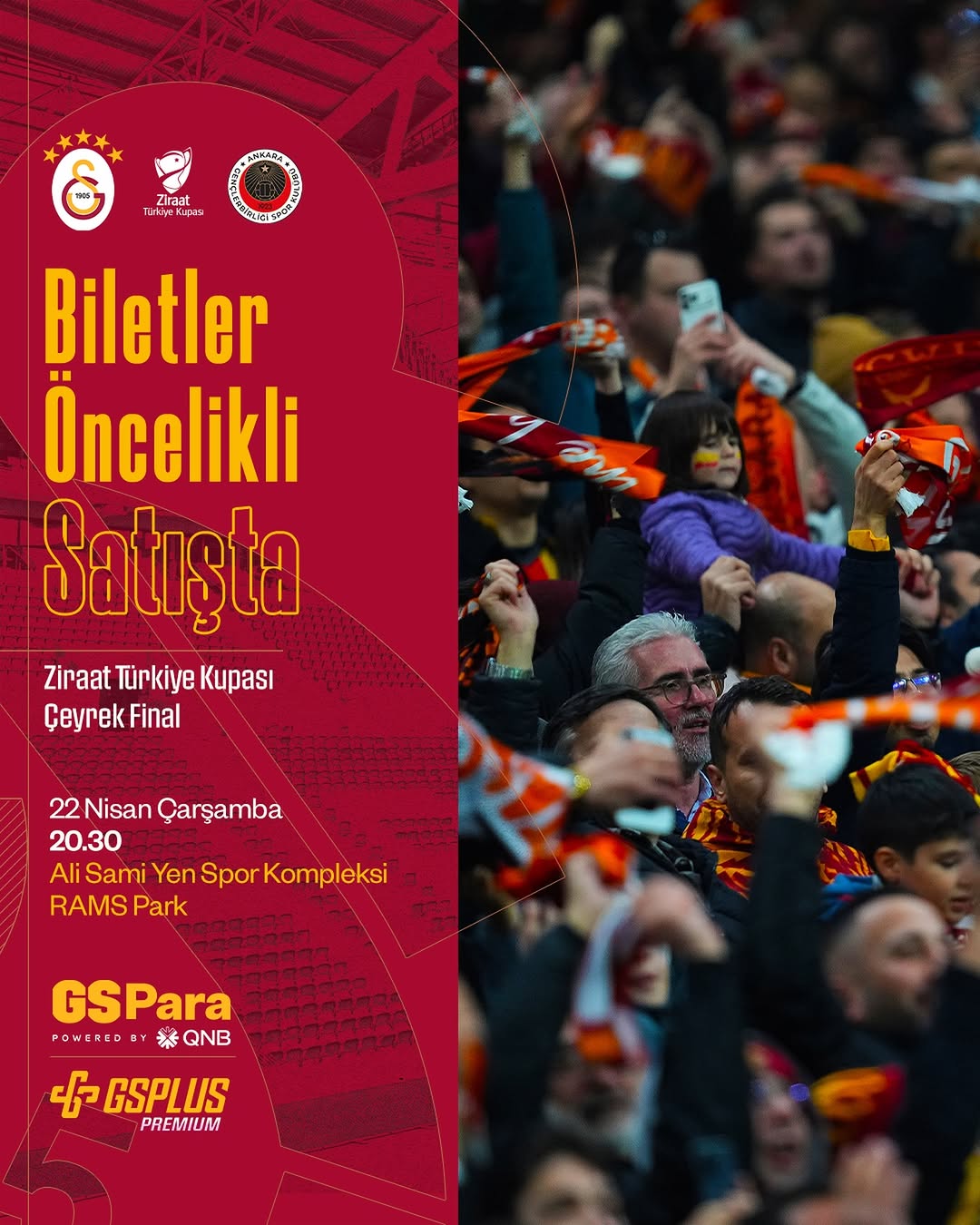 Galatasaray Taraftarına Özel Ziraat Türkiye Kupası Maçı Biletleri Satışta!