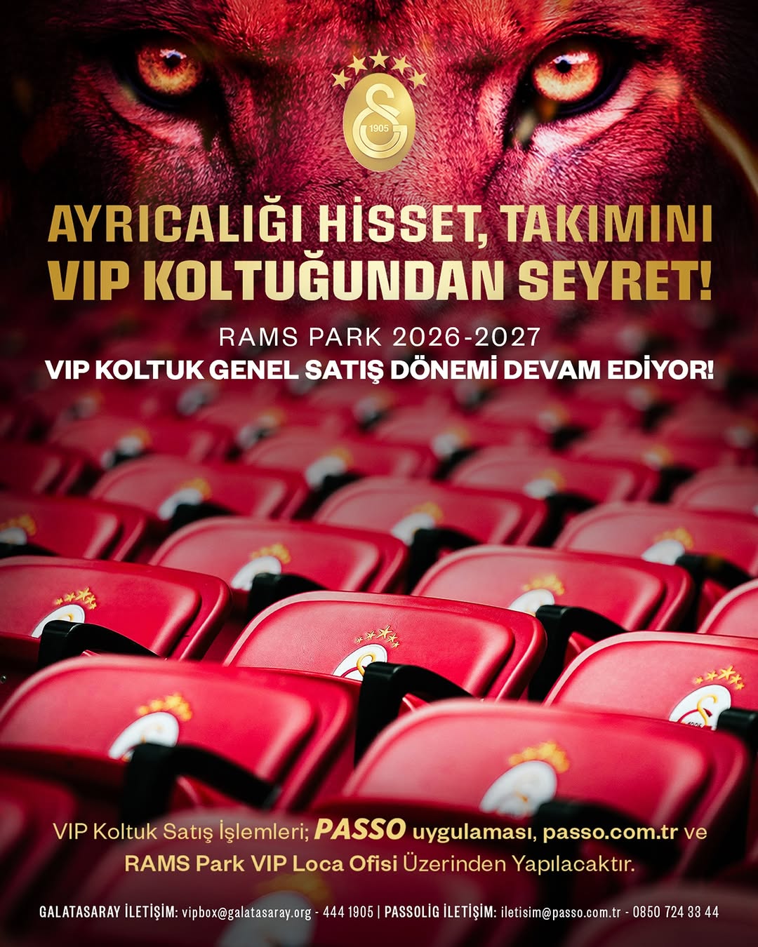 Galatasaray Spor Kulübü'nden VIP Koltuk Ayrıcalığı!