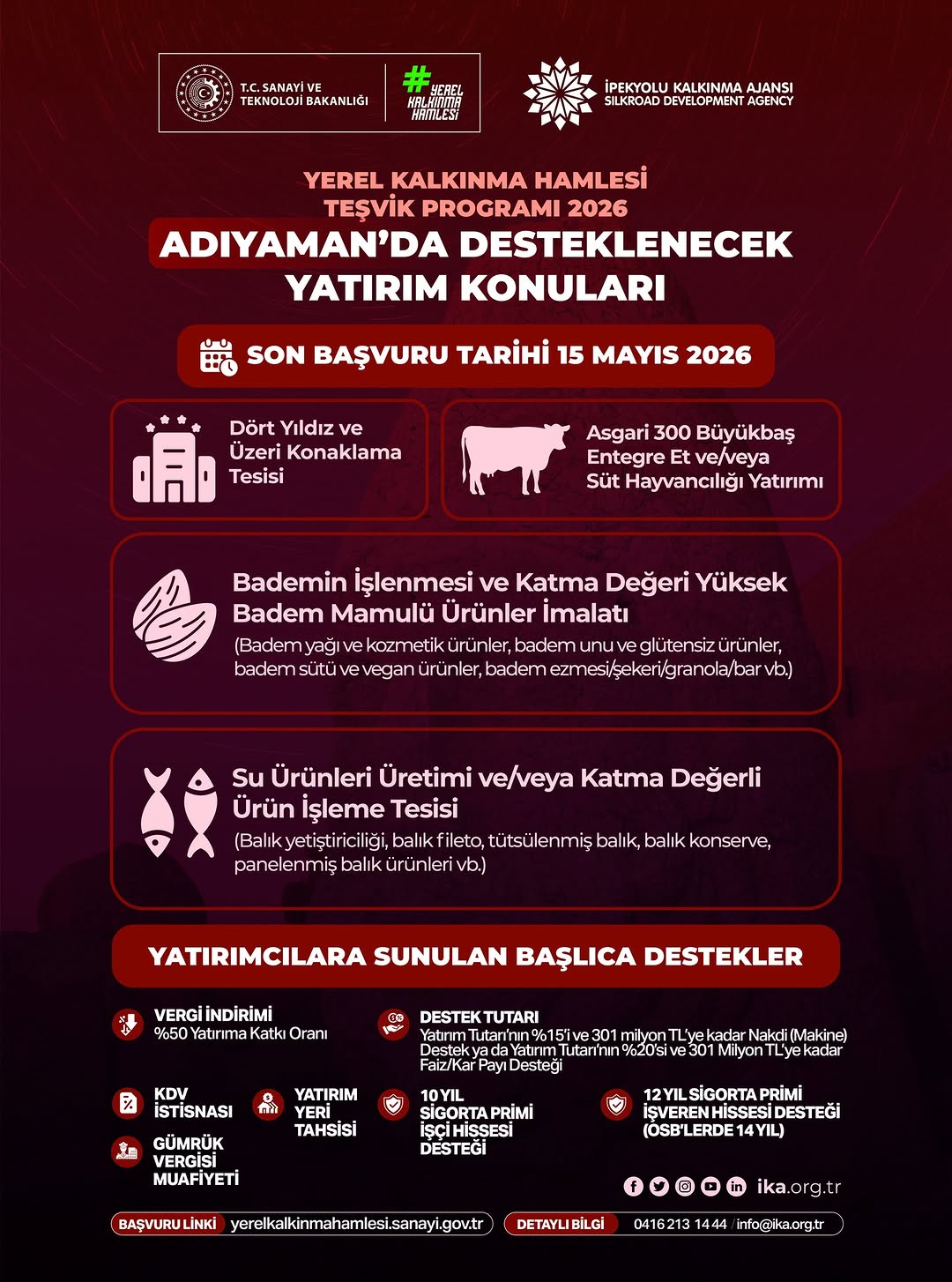 Adıyaman Yatırım Destek Ofisi'nden Yerel Kalkınma Hamlesi Teşvik Programı 2026 Dönemi Başvuruları Hakkında Bilgilendirme