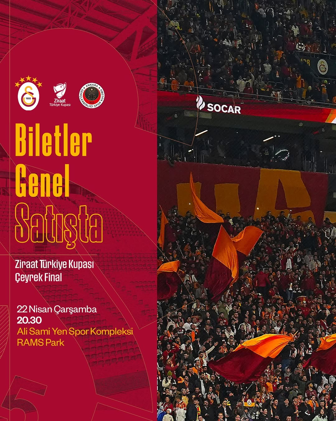 Galatasaray, Ziraat Türkiye Kupası Çeyrek Finali'nde N. D. Gençlerbirliği ile Karşılaşacak