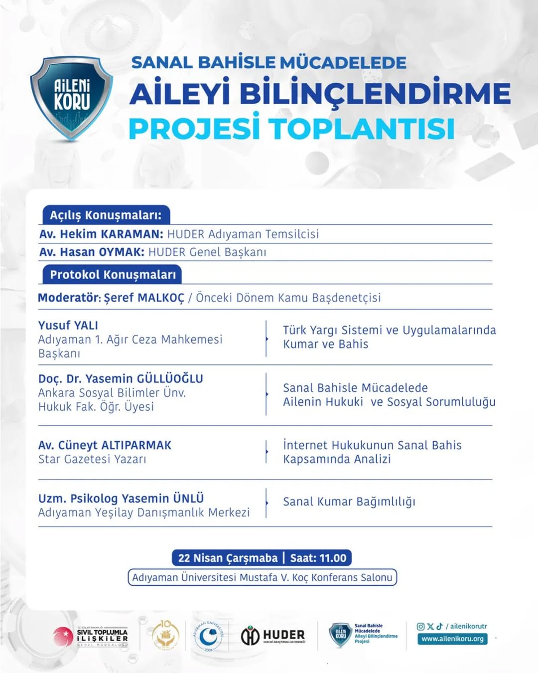 Adıyaman Üniversitesi Sanal Bahis Konulu Toplantıya Ev Sahipliği Yapacak