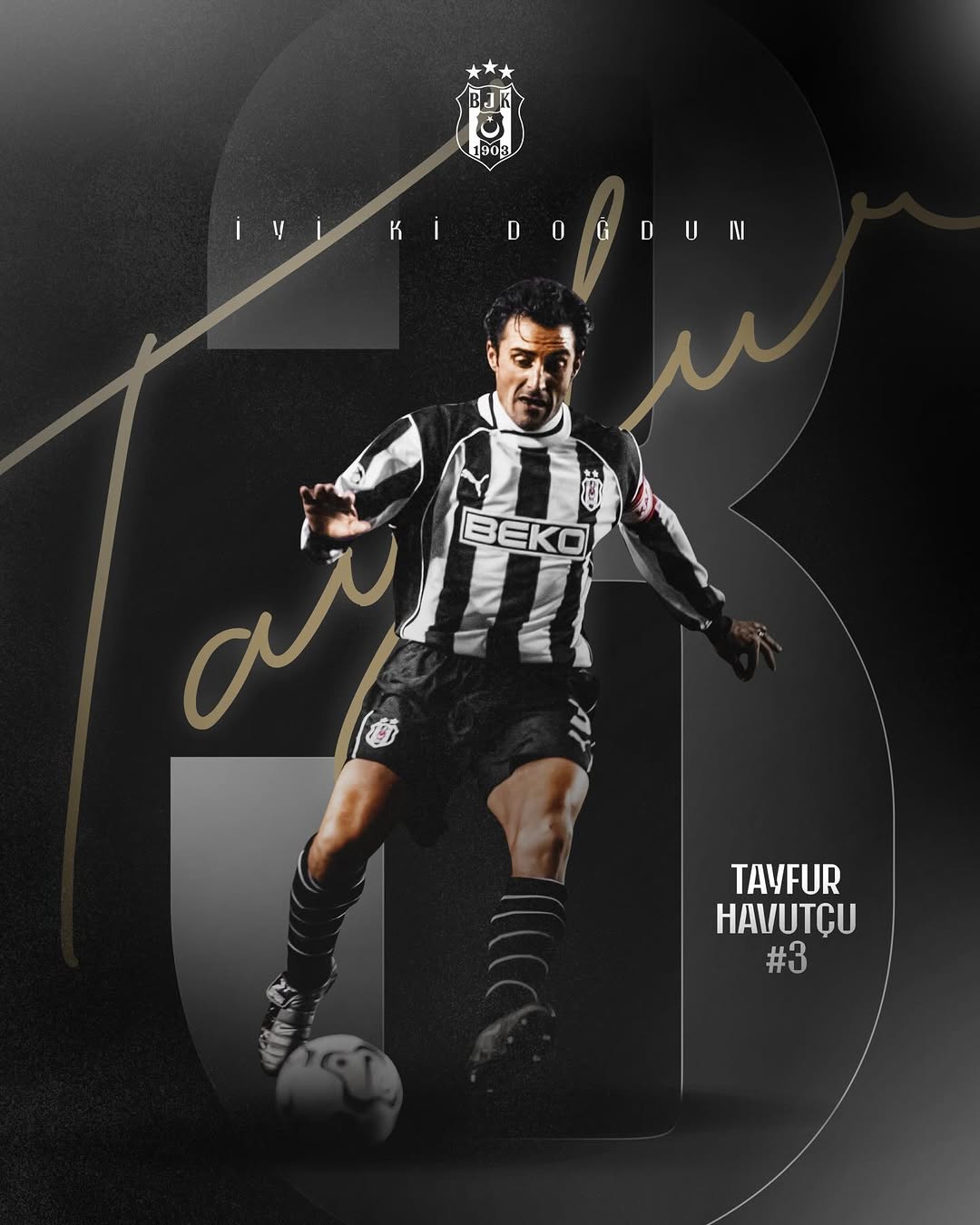 Beşiktaş JK Unutulmaz Futbolcusu Tayfur Havutçu'nun Doğum Gününü Kutluyor