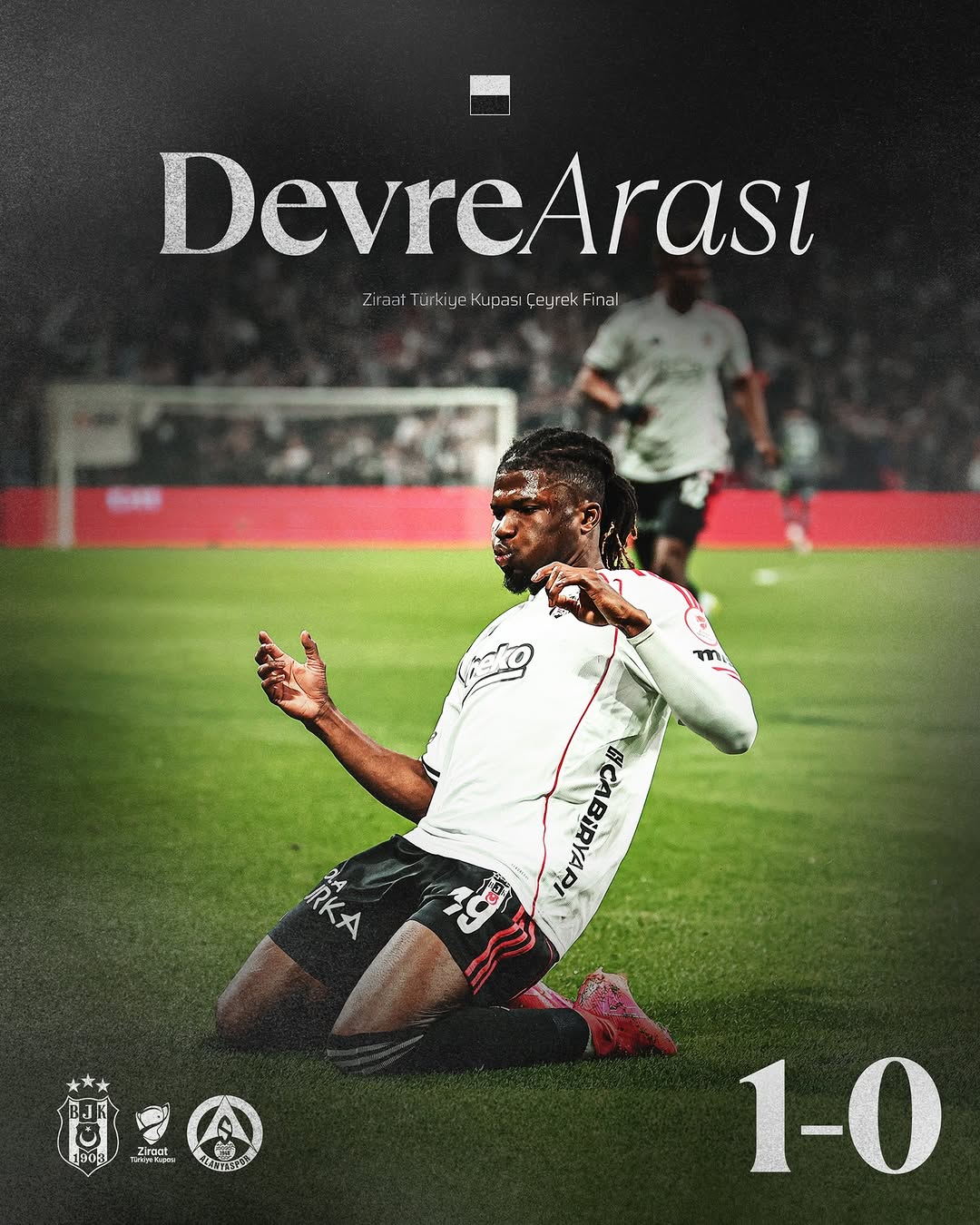 Beşiktaş JK İlk Yarıyı 1-0 Önde Kapattı