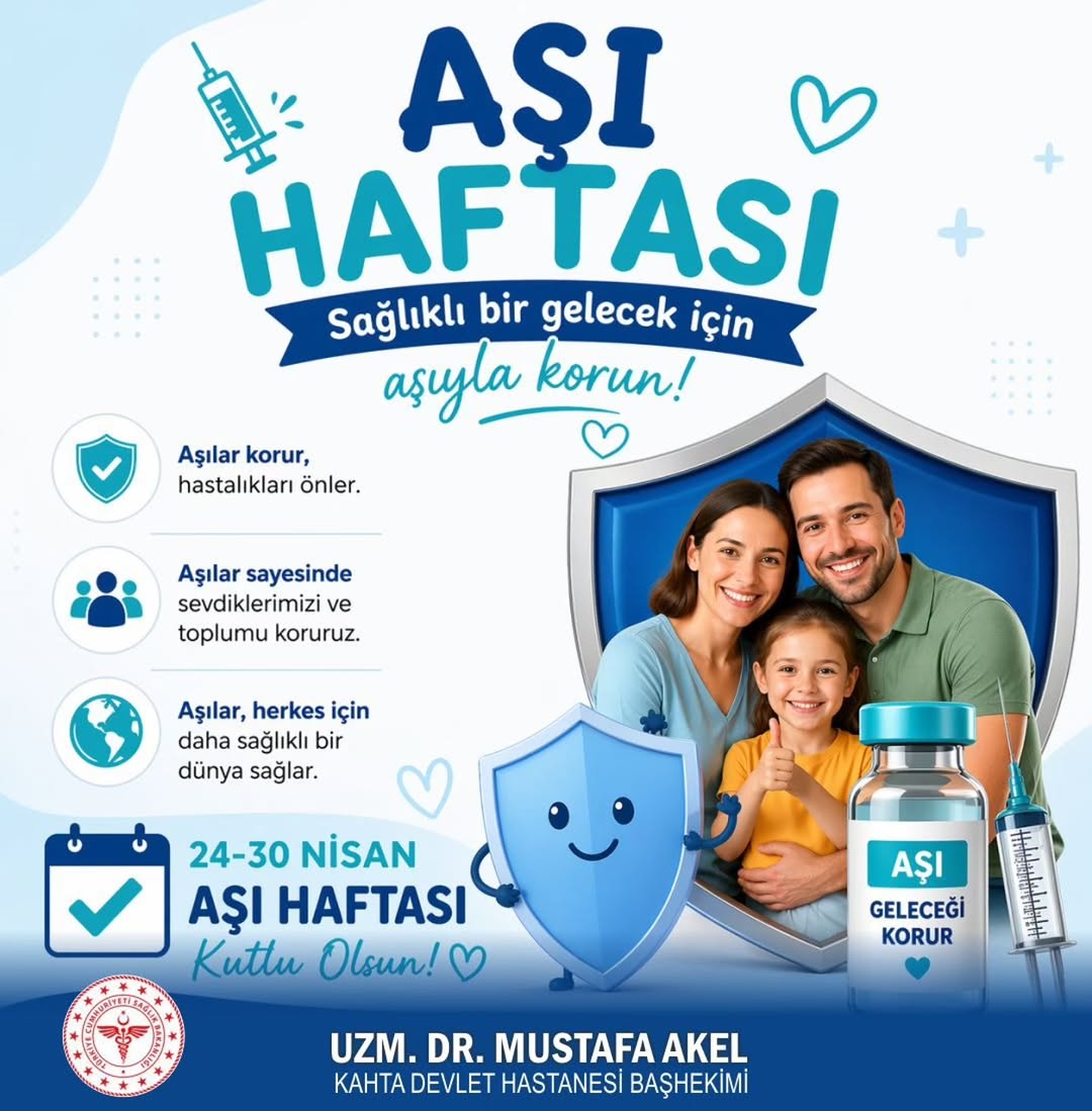 Kahta Devlet Hastanesi'nden Aşı Haftası Mesajı