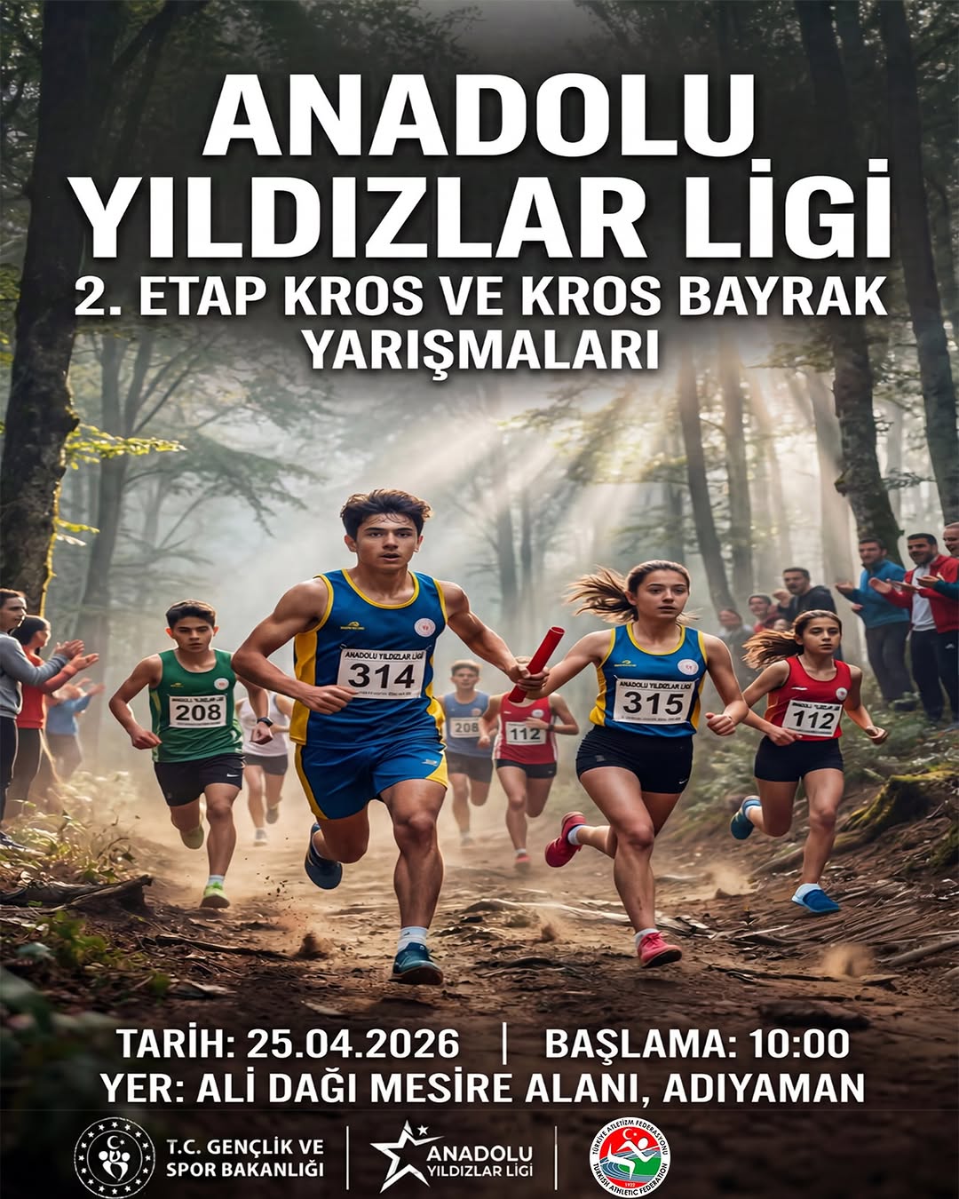 Anadolu Yıldızlar Ligi 2. Etap Kros ve Kros Bayrak Yarışmaları