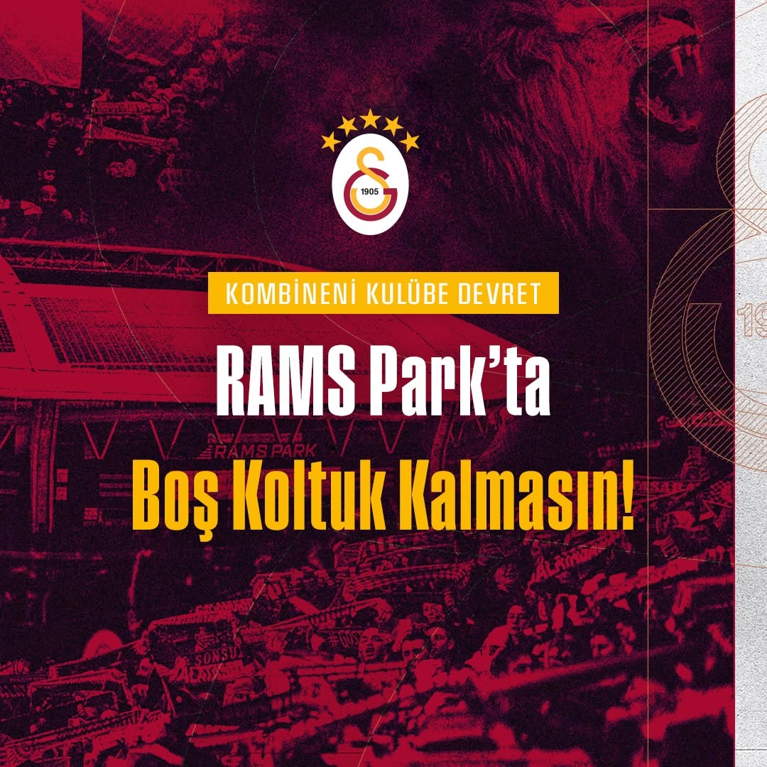 Galatasaray, Yarın Akşam Fenerbahçe Maçı İçin Taraftarları Rams Park'a Davet Ediyor