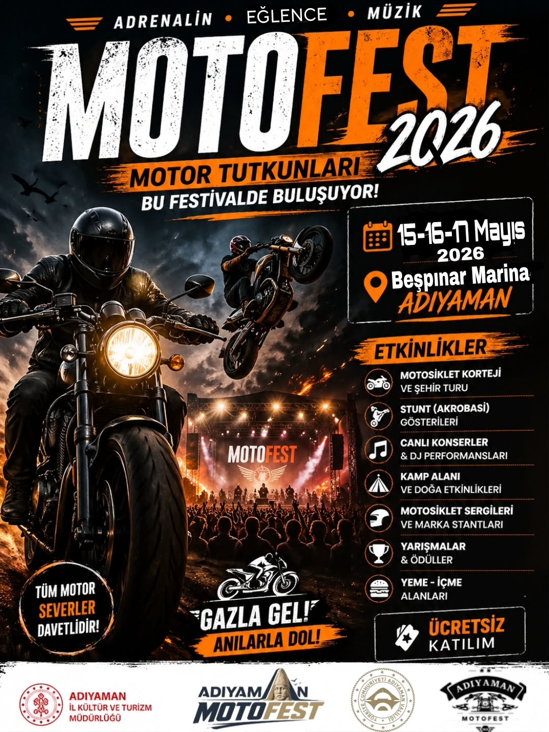 Adıyaman, 2026'da MotoFest ile Heyecan Dolu Günler Yaşayacak