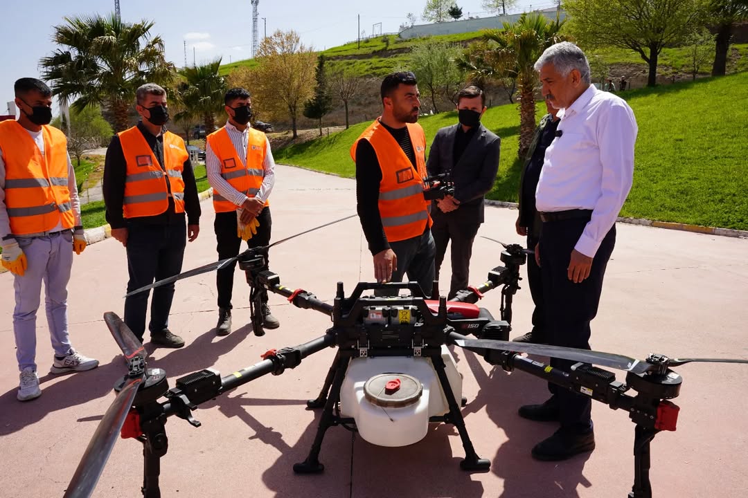 Kahta Belediyesi'nden Drone Destekli İlaçlama Çalışmaları