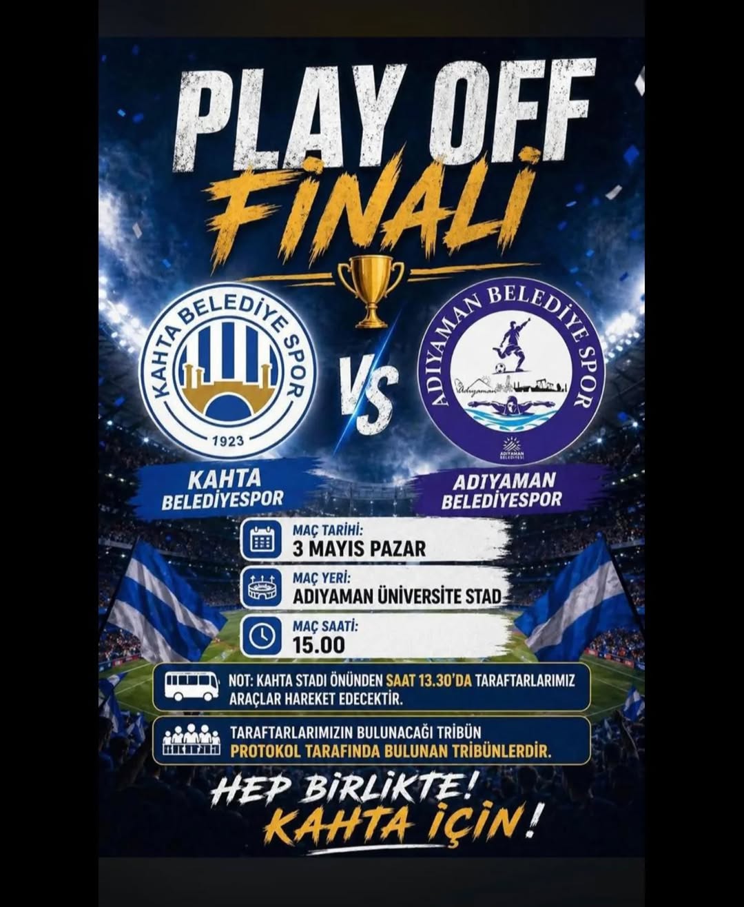 Kahta Belediyespor Play-Off Finaline Davet Ediyor!
