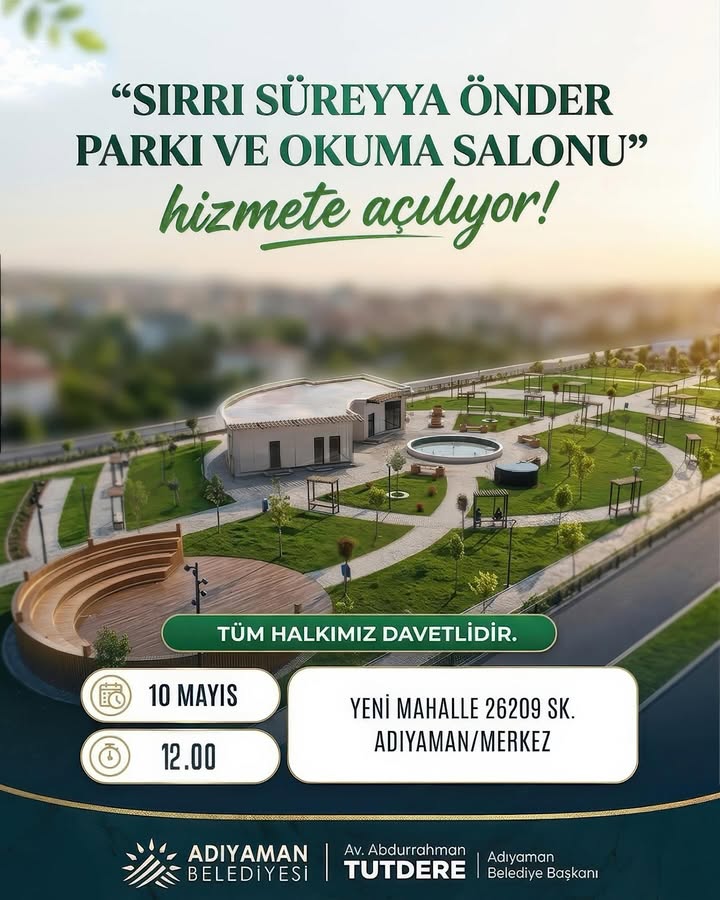 Sırrı Süreyya Önder Anısına Park ve Okuma Salonu Açılışı Yapılacak