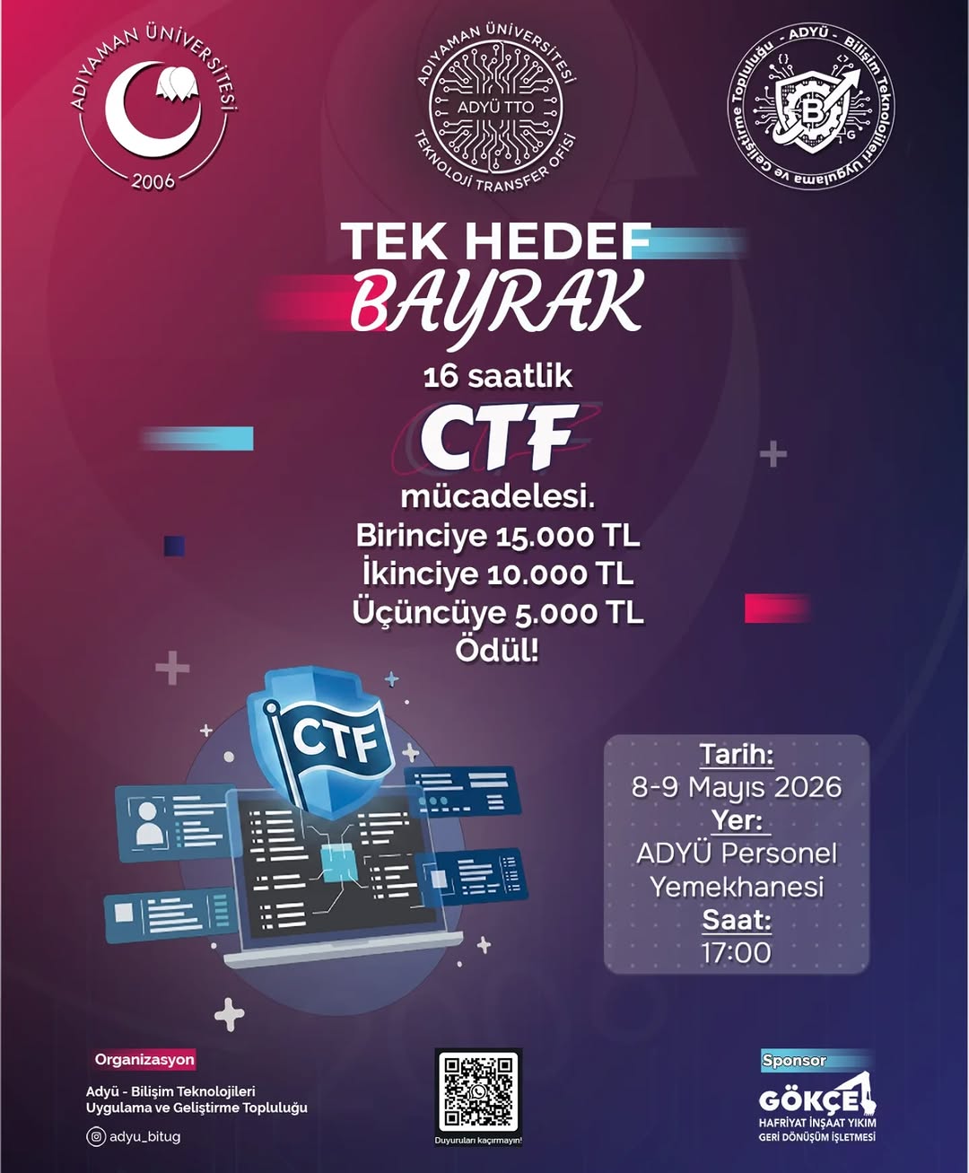 Adıyaman Üniversitesi 16 Saatlik CTF Mücadelesi Düzenliyor